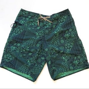 Patagonia Blue Green Men's Swim Trunks Size 36